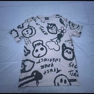 Cream/Black Tee ,Size Small ,Brand New